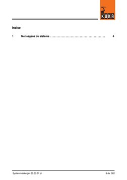 3 de 322
Systemmeldungen 05.03.01 pt
Índice
1
Mensagens de sistema
4
. . . . . . . . . . . . . . . . . . . . . . . . . . . .