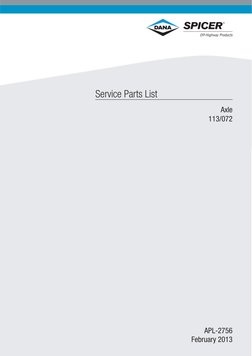 Service Parts List