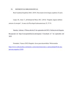 IX. 
REFERENCIAS BIBLIOGRÁFICAS. 
 
Real Academia Española, RAE. (2019). Diccionario de la lengua española (22.aed.).