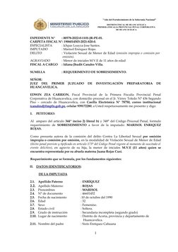 "Año del Fortalecimiento de la Soberanía Nacional"
DISTRITO FISCAL DE HUANCAVELICA
PRIMERA FISCALIA PROVINCIAL PENAL CORPORAT