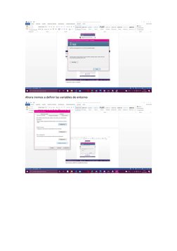  
Ahora iremos a definir las variables de entorno 
 
