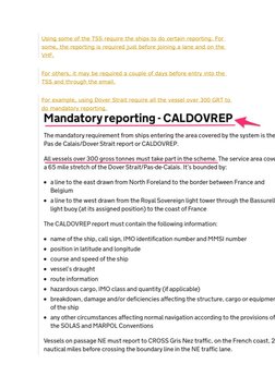Using some of the TSS require the ships to do certain reporting. For 
some, the reporting is required just before joining a l