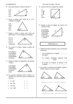 Ejercicios de Triángulos para Secundaria | PDF | Triángulo | Matemática ...