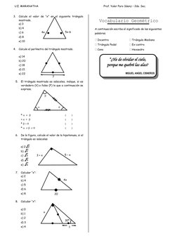 Ejercicios de Triángulos para Secundaria | PDF | Triángulo | Matemática ...