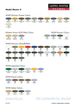 Model Master Rail Color Model Master Paint Color Chart | PDF | Grey | Green