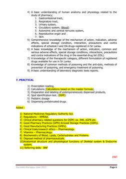 External Pharmacists' Exam Syllabus | PDF | Pharmacology | Pharmacist