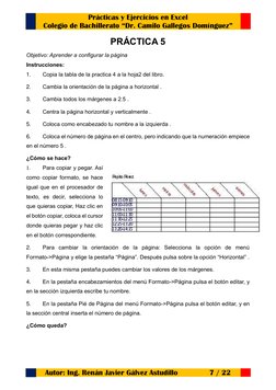 Prácticas y Ejercicios en Excel 
Colegio de Bachillerato “Dr. Camilo Gallegos Domínguez” 
Autor: Ing. Renán Javier Gálvez Ast