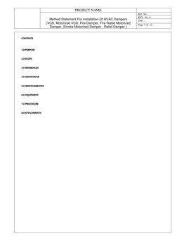 HVAC Damper Installation Method Statement | PDF | Duct (Flow) | Screw