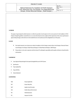 HVAC Damper Installation Method Statement | PDF | Duct (Flow) | Screw