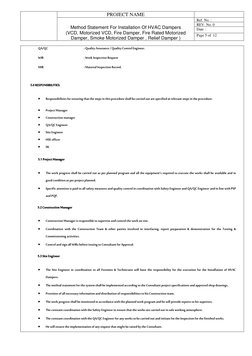 HVAC Damper Installation Method Statement | PDF | Duct (Flow) | Screw