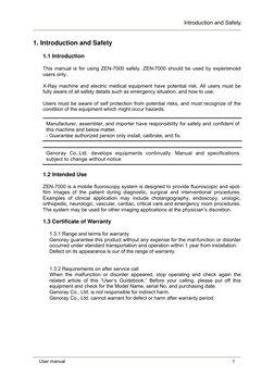 Introduction and Safety 
 
 
User manual  
 
1 
1. Introduction and Safety 
 
1.1 Introduction 
 
This manual is for using ZE