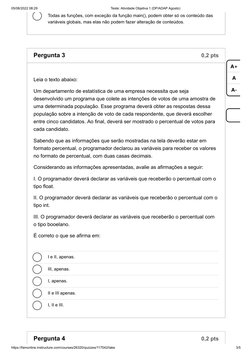 05/08/2022 08:29
Teste: Atividade Objetiva 1 (DP/ADAP Agosto)
https://famonline.instructure.com/courses/26320/quizzes/117542/