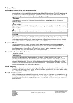 Siemens AG
Digital Industries
Postfach 48 48
90026 NÜRNBERG
ALEMANIA
11/2021 Sujeto a cambios sin previo aviso
Copyright © Si