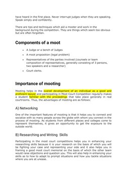 have heard in the first place. Never interrupt judges when they are speaking.
Speak simply and confidently.
There are tips an