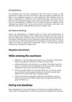 C) Experience
An  important  part  of  every  individual’s  life  from  which  it  grows  is  the
experience he gains from th