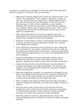 to adhere to a specific court language in which they make their arguments 
before the judge (or the bench). They are as follo