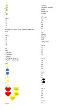 Grade 2 Quarter 1 Test Answer Key | PDF