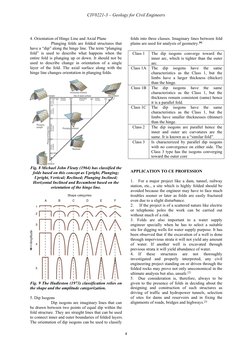 CIV0221-3 – Geology for Civil Engineers
4
4. Orientation of Hinge Line and Axial Plane
Plunging folds are folded structures t