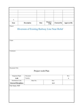 A
Issue
Description
Date
Prepare
d By
Checked By
Approved By
Project:
Diversion of Existing Railway Line Near Hofuf 
Client: