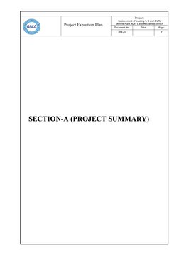 Project Execution Plan
Project:
Replacement of existing 1, 2 and 3 UTL
Demine Plant AOV, s and Mechanical Switch
Document No: