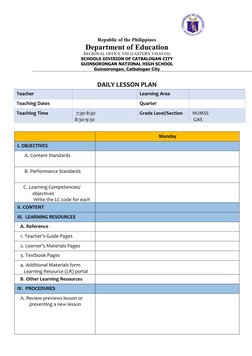 Republic of the Philippines
Department of Education
REGIONAL OFFICE VIII (EASTERN VISAYAS)
SCHOOLS DIVISION OF CATBALOGAN CIT