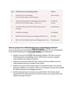 CTET Child Development & Pedagogy Notes | PDF | Teaching Method | Child ...