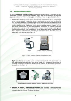 INTRODUCCIÓN A LOS ENSAYOS DE CALIDAD EN LA INDUSTRIA PAPELERA 
Unidad 1. Ensayos de laboratorio. Metodología de trabajo en u