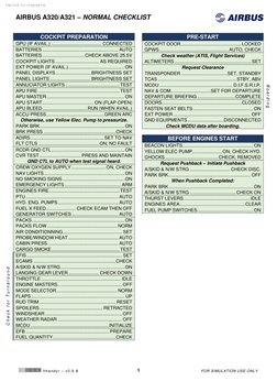 A320/A321 Normal Checklist for Simulation | PDF | Aviation ...