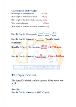 Specific Gravity of Cement Testing | PDF | Cement | Density