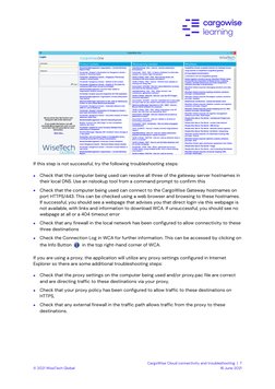 WiseCloud Connectivity and Troubleshooting Guide | PDF