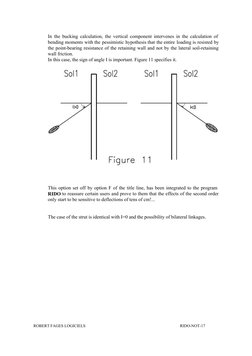 In the bucking calculation, the vertical component intervenes in the calculation of
 bending moments with the pessimistic hyp