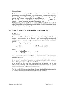 B-2-2-3
Theory of images
In the presence of a strongly blinded excavation, the horizontal displacements of a
neighbouring gro