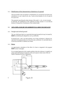 B-3-2
Modification of the characteristics of plasticity of a ground
The keyword PLA does not perform a reinitialisation of a