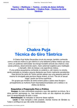 08/09/2020
Chakra Puja - Técnica do Giro Tântrico
www.espacoholistico.com.br/chakra_puja.htm
1/6
Tantra (http://www.espacohol