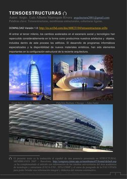 TENSOESTRUCTURAS ( 1)    
DOWNLOAD Versión 1.0: 
 
 
Al entrar al tercer milenio, los cambios acelerados en el escenario soci