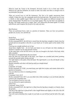 Scout Basic Commands and Drills | PDF | Foot | Scouting