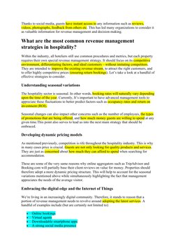 Thanks to social media, guests have instant access to any information such as reviews, 
videos, photographs, feedback from ot