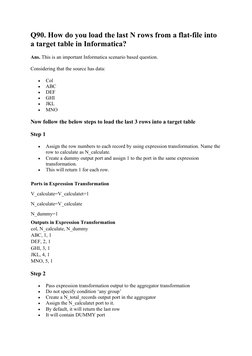 Informatica Scenario-Based Interview Guide | PDF | Databases | Table ...