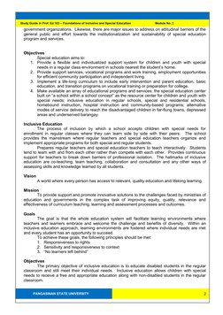 Foundations of Inclusive Education | PDF | Inclusion (Education ...