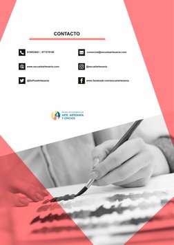 910053641 - 977279149
www.escuelaartesania.com
@EsPostArtesania
comercial@escuelaartesania.com
www.facebook.com/escuelartesan
