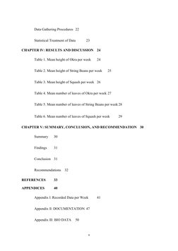 Data Gathering Procedures 22
Statistical Treatment of Data
23
CHAPTER lV: RESULTS AND DISCUSSION
24
Table 1. Mean height of O