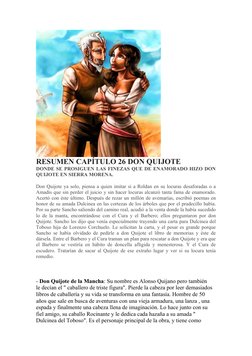 (https://resumencortodelaobra.com/wp-content/uploads/2020/04/133.jpg)RESUMEN CAPÍTULO 26 DON QUIJOTE
DONDE SE PROSIGUEN LAS