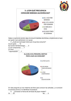 Saber si realmente sienten algo al consumir bebidas alcohólicas, simplemente lo hace 
por gusto ó por pertenecer a un gru