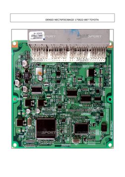 Denso NEC76F0038AGD ECU Connection Guide | PDF