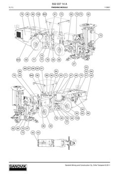 552 037 14 A
5 (11)
FINISHING MODULE
110901
Sandvik Mining and Construction Oy, Drills Tampere © 2011

