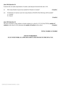 CSEC Ratios and Proportions Questions | PDF | Ratio | Mathematics