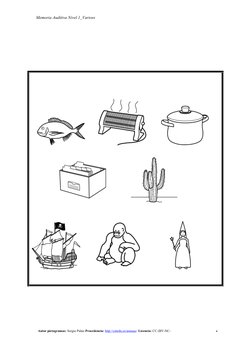 Memoria Auditiva Nivel 1_Varioss
Autor pictogramas: Sergio Palao Procedencia: http://catedu.es/arasaac/ Licencia: CC (BY-NC-