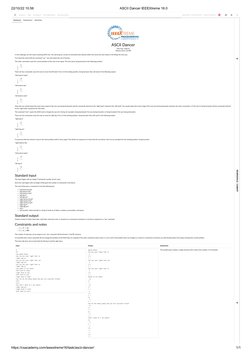 ASCII Dancer IEEEXtreme 16.0 | PDF | Computer Engineering | Computer ...