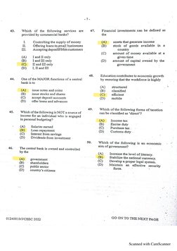POB Paper 1 Answers Compilation | PDF