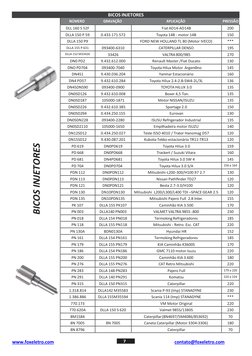 7 
www.foxeletro.com  (http://www.foxeletro.com/)
contato@foxeletro.com  (mailto:contato@foxeletro.com)
 
BICOS INJETORES